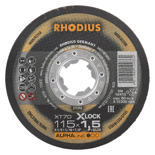 Rhodius XT 70 Trennscheibe Ø 115 x 1,5 mm Xlock